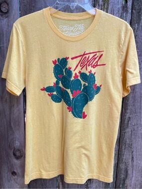Texas Yellow Cactus Graphic T‑Shirt